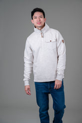 Sweat-shirt à demi-zip Bach Heather Oatmeal